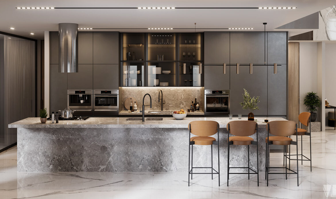 View of Penthouse Interior Design & Fit Out Services in Dubai