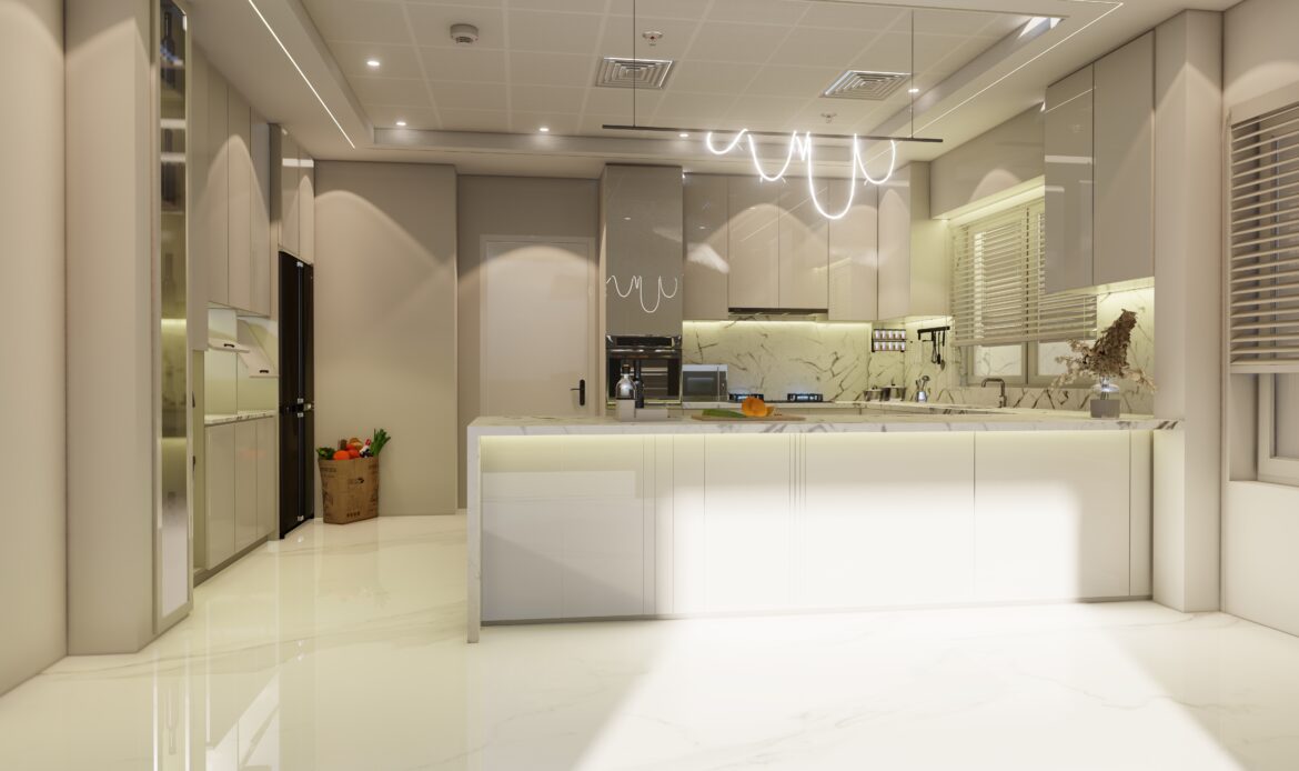 Luxury villa kitchen renovation in Dubai