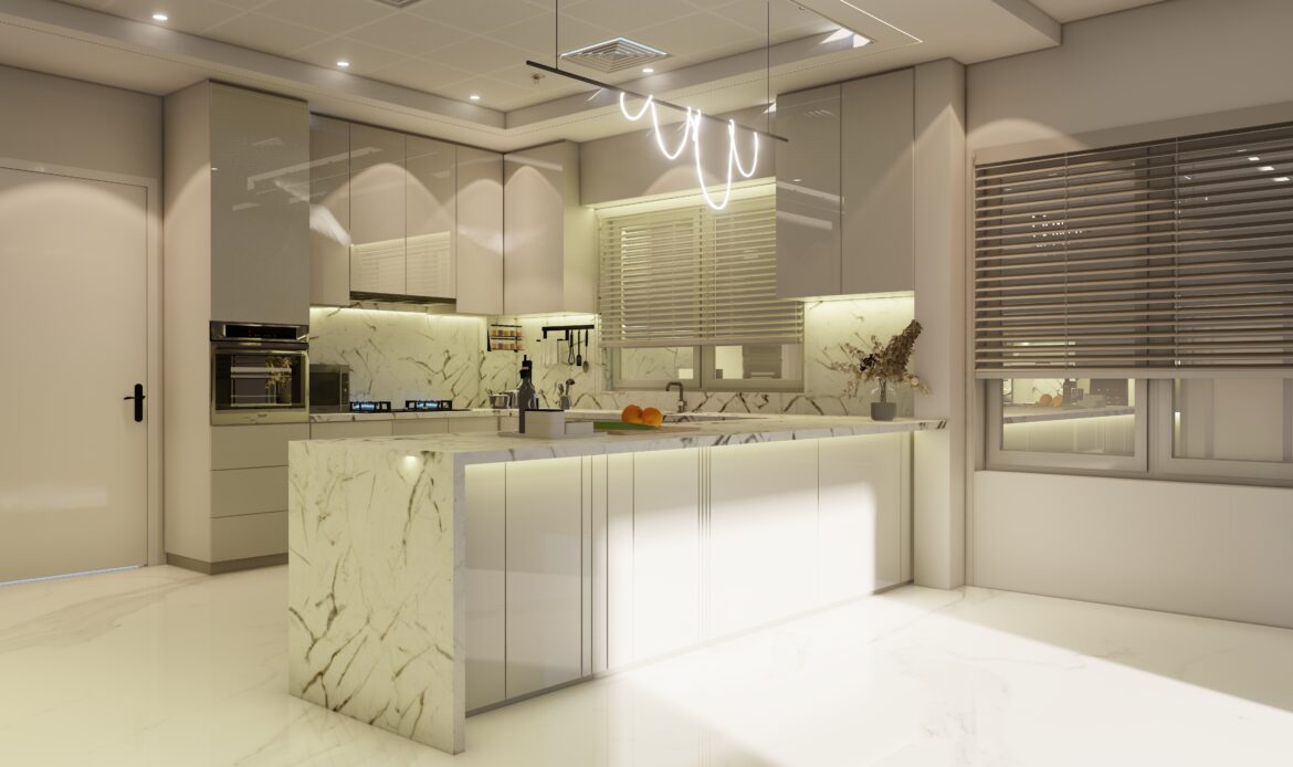 Luxury villa kitchen renovation in Dubai