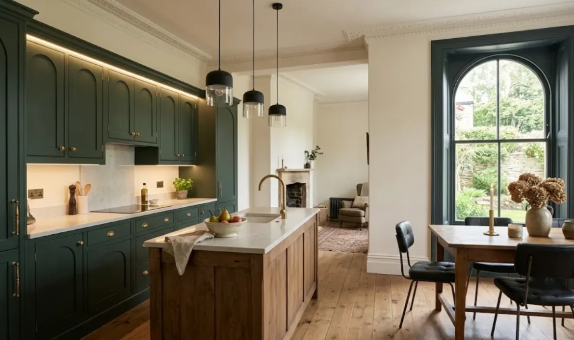 element inspired by history (arched panel doors, traditional cornicing)