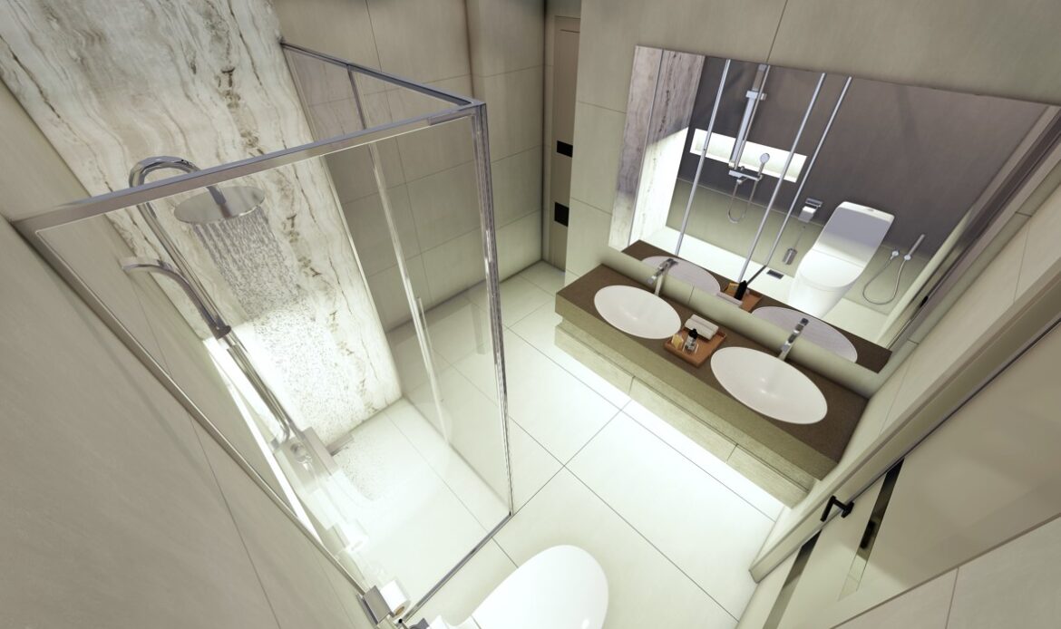 Luxury master bathroom interior design Dubai