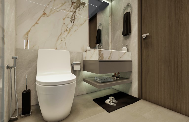 Luxury master bathroom interior design Dubai
