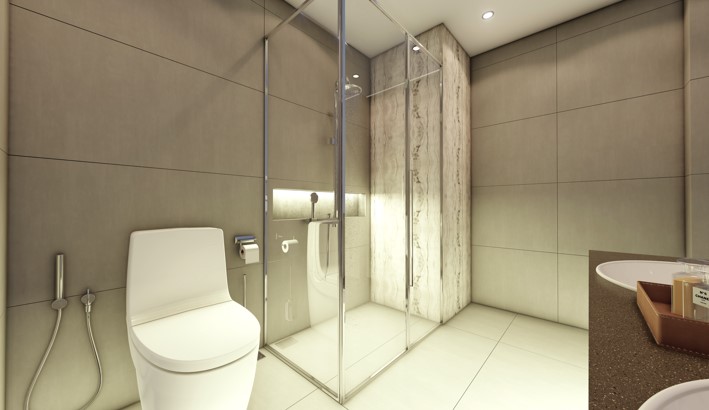 Luxury master bathroom interior design Dubai