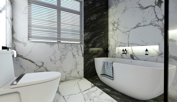 Luxury master bathroom interior design Dubai
