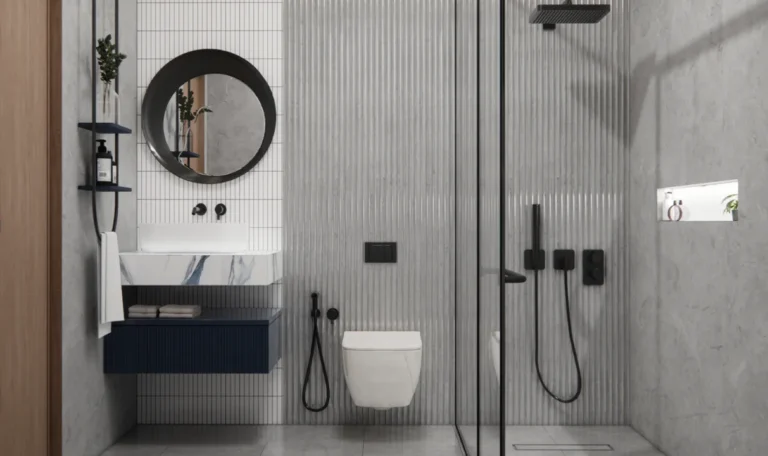 Bathroom blue color