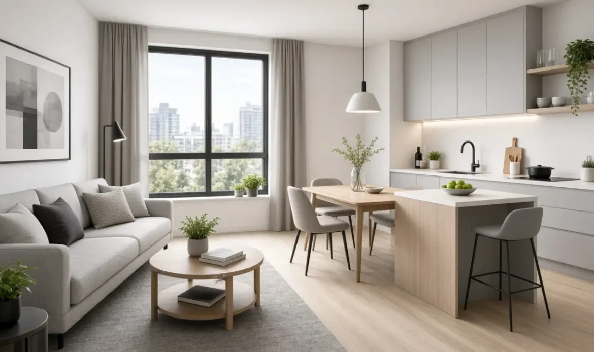 Space-efficient apartment interior design in Dubai