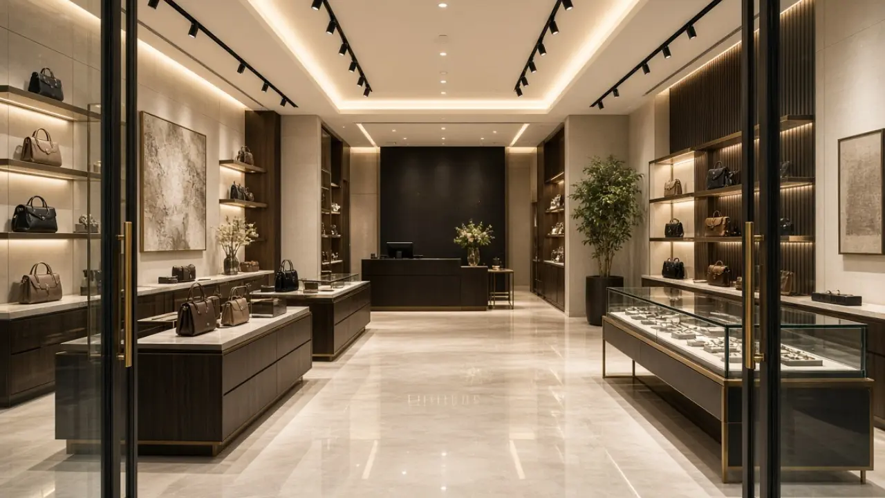Modern retail store interior design in a Dubai mall